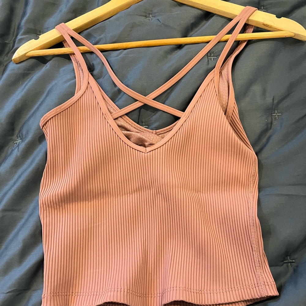 Pink Ribbed Tank Top - Picture 2 of 3